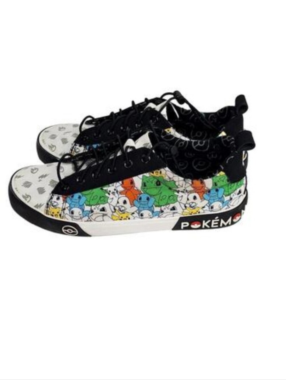 Ground Up Pokémon Men's Low Top Canvas Sneakers Men's 7/Women's 9